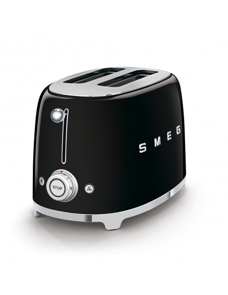 TOSTAPANE: vendita online Smeg Tostapane 50's Style – Nero LUCIDO 2x2 – TSF01BLEU in offerta