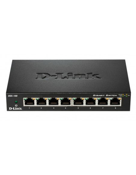 MODEM ROUTER: vendita online D-Link DGS-108 switch di rete Non gestito L2 Gigabit Ethernet (10/100/1000) Nero in offerta