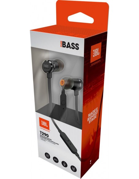 JBL T290 Auricolare Cablato In-ear Musica e Chiamate Nero in offert