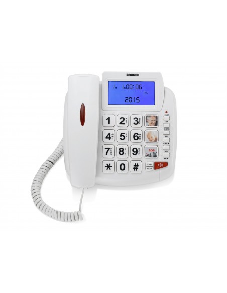 TELEFONI CON FILO: vendita online Brondi Bravo 90 Telefono analogico Identificatore di chiamata Bianco in offerta