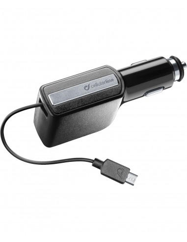 CARICABATTERIE: vendita online Cellularline Roller Car Charger 10W - Micro USB - iPhone, Samsung, Huawei and other Smartphone...