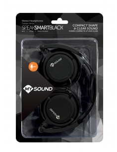 CUFFIE HI-FI: vendita online MySound Speak Smart Fluo - Headphones With Micro, Nero in offerta 2