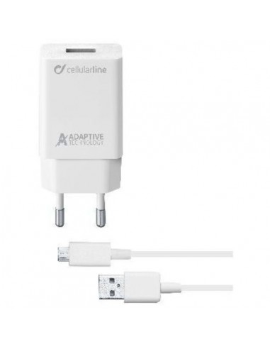 CARICABATTERIE: vendita online Cellularline Adaptive Fast Charger Kit 15W - Micro USB - Samsung in offerta