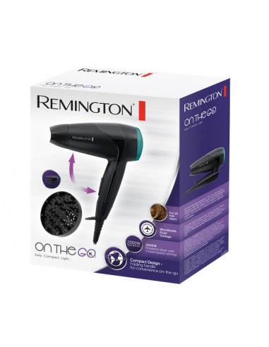 ASCIUGACAPELLI: vendita online REMINGTON D1500 PHON PIEGHEVOLE DAVIAGGIO 2000W CONCENTR. E DIFFUSORE in offerta