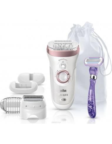 EPILATORI E DEPILATORI: vendita online Braun Silk-épil 9 9-870, Epilatore Donna Bianco/Oro Rosa Per Una Rimozione Duratura De...