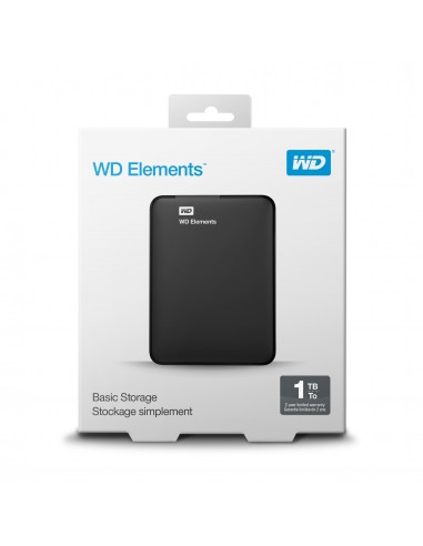 HARD DISK E SSD ESTERNI: vendita online Western Digital WD Elements Portable disco rigido esterno 1 TB Nero in offerta