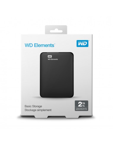HARD DISK E SSD ESTERNI: vendita online Western Digital WD Elements Portable disco rigido esterno 2 TB Nero in offerta