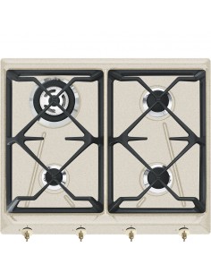 PIANI COTTURA A GAS: vendita online SMEG SRV864AVOGH2 PIANO COTTURA 60 CM AVENA ULTRARAP. GRIGLIE GHISA in offerta