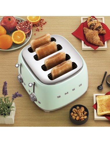 TOSTAPANE: vendita online SMEG TSF03PGEU TOSTAPANE 4 FETTE  VERDE in offerta