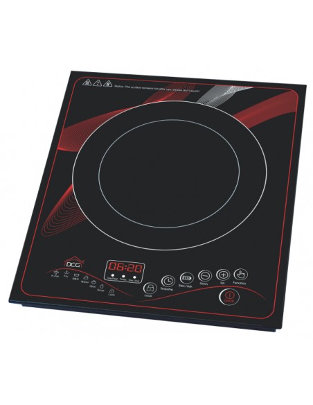 PIASTRE ELETTRICHE: vendita online DCG Eltronic EKP2430 piano cottura Nero, Rosso Da incasso Piano cottura a induzione 1 Forn...