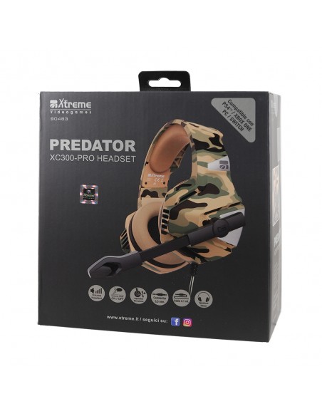 ACCESSORI PS4: vendita online Xtreme Predator XC300-Pro Cuffia Padiglione auricolare Connettore 3.5 mm Mimetico in offerta