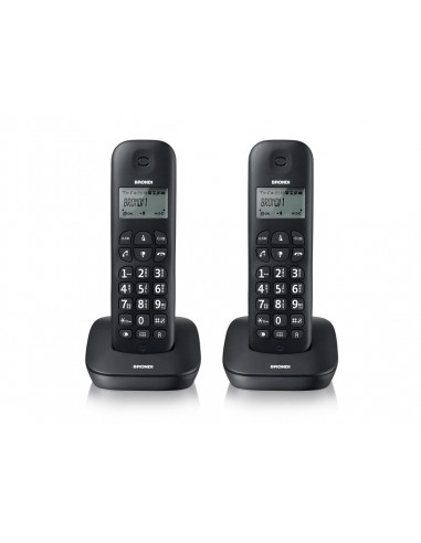 TELEFONI CORDLESS: vendita online Brondi Gala Twin Telefono DECT Identificatore di chiamata Nero in offerta