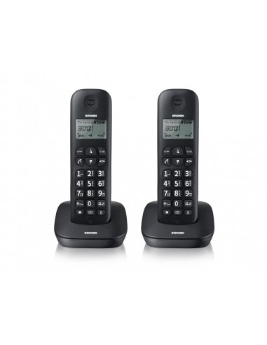 TELEFONI CORDLESS: vendita online Brondi Gala Twin Telefono DECT Identificatore di chiamata Nero in offerta
