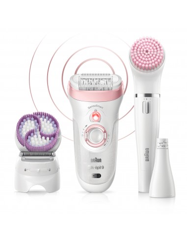 EPILATORI E DEPILATORI: vendita online Braun Silk-épil 9 9-975 Beauty Set Epilatore Donna 6-In-1 Wet&Dry Senza Fili – Rasoio,...
