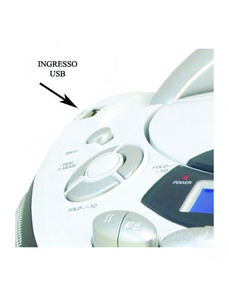 RADIO + CD: vendita online New Majestic AH-2387R MP3 USB Lettore CD personale Nero, Bianco in offerta