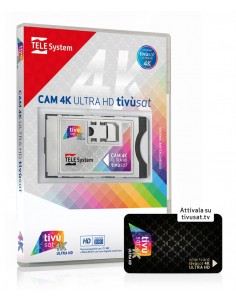 CAM: vendita online TELE System CAM tivùsat 4K Ultra HD Modulo di accesso condizionato (CAM + Scheda Tivùsat) in offerta