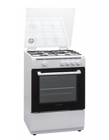 Techlife TLCK66FGGEB cucina Piano cottura Gas Bianco in offerta su 