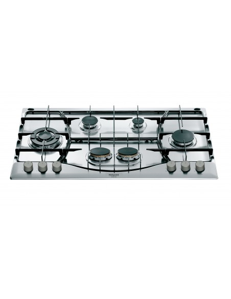 PIANI COTTURA A GAS: vendita online Hotpoint PHN 962 TS/IX/HA Stainless steel Da incasso 90 cm Gas 6 Fornello(i) in offerta