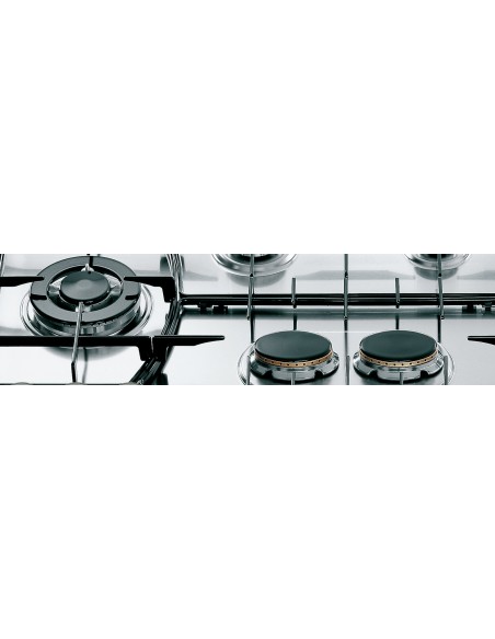 PIANI COTTURA A GAS: vendita online Hotpoint PHN 962 TS/IX/HA Stainless steel Da incasso 90 cm Gas 6 Fornello(i) in offerta