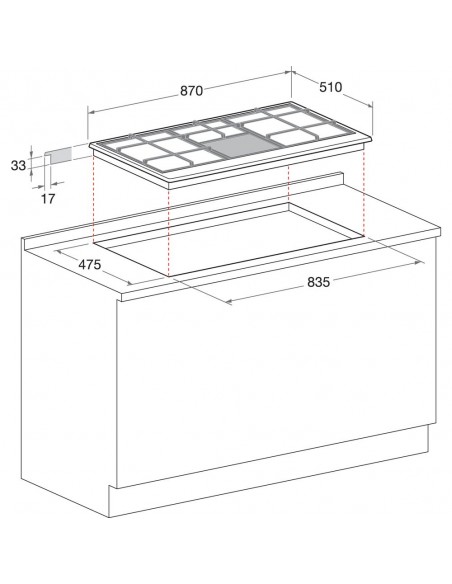 PIANI COTTURA A GAS: vendita online Hotpoint PHN 962 TS/IX/HA Stainless steel Da incasso 90 cm Gas 6 Fornello(i) in offerta