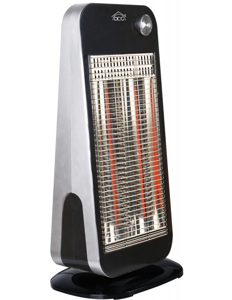 STUFE: vendita online DCG Eltronic SA9849 stufetta elettrica Interno Nero, Argento 900 W Riscaldatore di ambienti elettrico a...