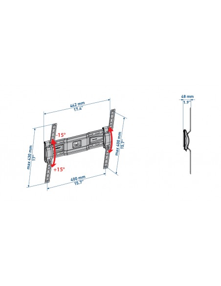 SUPPORTI TV: vendita online Meliconi CME ET400 165,1 cm (65") Nero in offerta