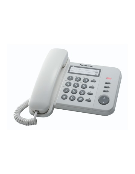 TELEFONI CON FILO: vendita online Panasonic KX-TS520EX1W telefono Identificatore di chiamata Bianco in offerta