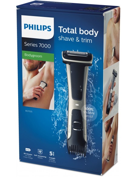 EPILATORI E DEPILATORI: vendita online Philips 7000 series Bodygroom Series 7000 BG7025/15 Rifinitore impermeabile per corpo ...