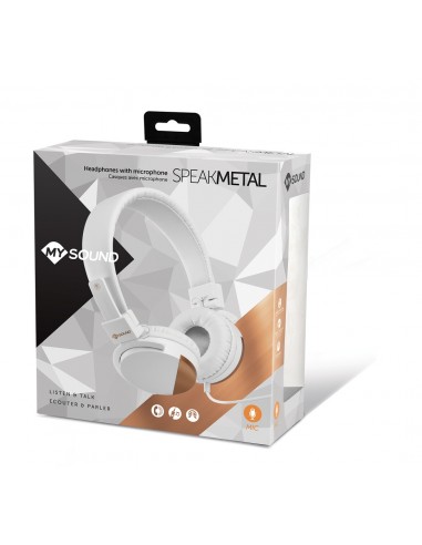 CUFFIE HI-FI: vendita online Meliconi MySound Speak Metal Auricolare Cablato A Padiglione Musica e Chiamate Bianco in offerta