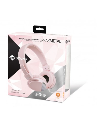 CUFFIE HI-FI: vendita online Meliconi MySound Speak Metal Auricolare Cablato A Padiglione Rosa in offerta