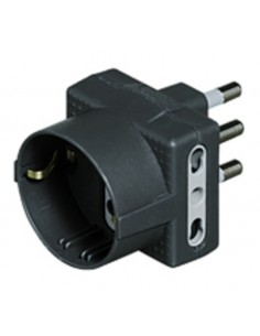 MATERIALE ELETTRICO: vendita online bticino S3611G adattatore per presa di corrente Tipo L (IT) Tipo L (IT) + Tipo F Antracit...