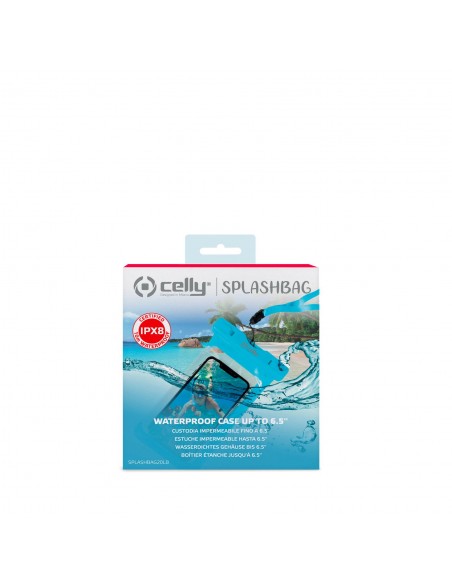 COVER E CUSTODIE SMARTPHONE: vendita online Celly SPLASHBAG20LB custodia per cellulare 16,5 cm (6.5") Cover Blu in offerta