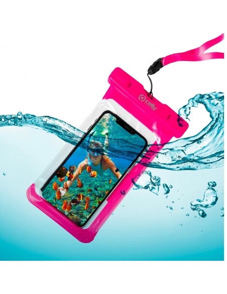 COVER E CUSTODIE SMARTPHONE: vendita online Celly SPLASHBAG20PK custodia per cellulare 16,5 cm (6.5") Cover Rosa in offerta