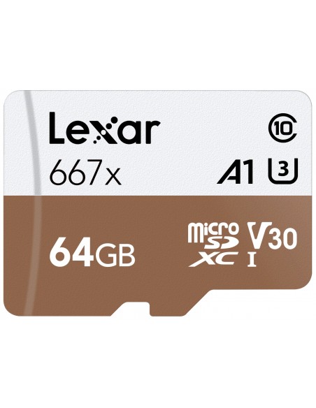 SCHEDE DI MEMORIA: vendita online Lexar Professional 667x microSDXC UHS-I Card memoria flash 64 GB Classe 10 in offerta