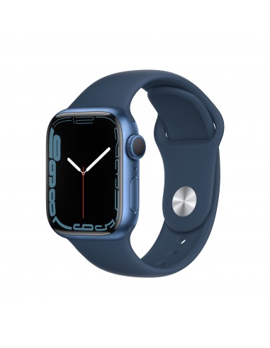 Apple Watch Series 7 GPS, 41mm Cassa in Alluminio Blu con Cinturino