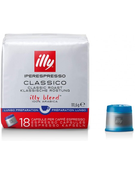CAPSULE CAFFE': vendita online Illy 7955ST capsula Iperespresso Lungo da caffè Capsule caffè 18 pz in offerta