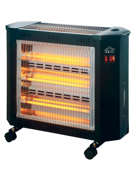 STUFE: vendita online DCG Eltronic SA9624 stufetta elettrica Interno Nero 2000 W Riscaldatore di ambienti elettrico al quarzo...