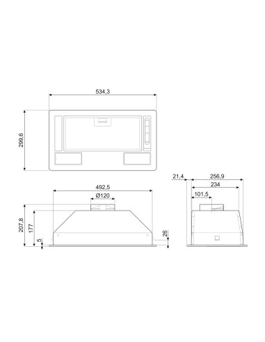 CAPPE: vendita online Smeg KSG52E cappa aspirante Integrato Argento 224 m³/h C in offerta
