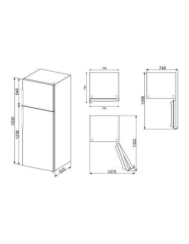 FRIGORIFERI DOPPIA PORTA: vendita online Smeg FD70EN4HM frigorifero con congelatore Libera installazione 432 L E Beige in off...
