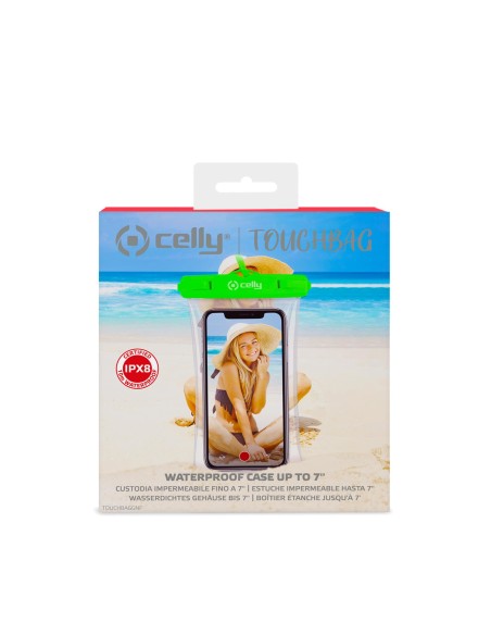 COVER E CUSTODIE SMARTPHONE: vendita online Celly Touchbag Verde, Trasparente in offerta