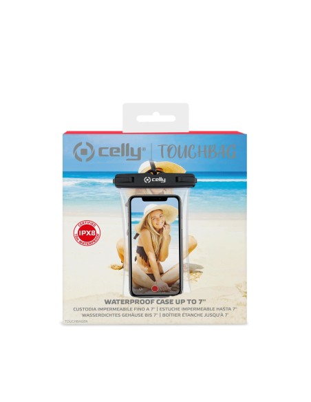 COVER E CUSTODIE SMARTPHONE: vendita online Celly Touchbag Nero, Trasparente in offerta