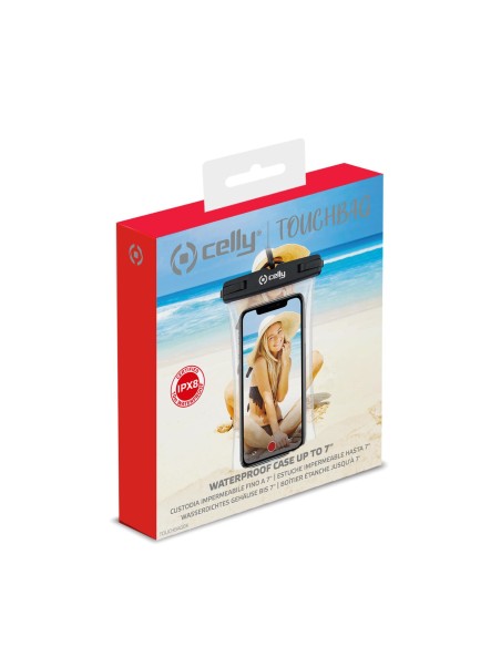 COVER E CUSTODIE SMARTPHONE: vendita online Celly Touchbag Nero, Trasparente in offerta