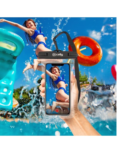 COVER E CUSTODIE SMARTPHONE: vendita online Celly Touchbag Nero, Trasparente in offerta