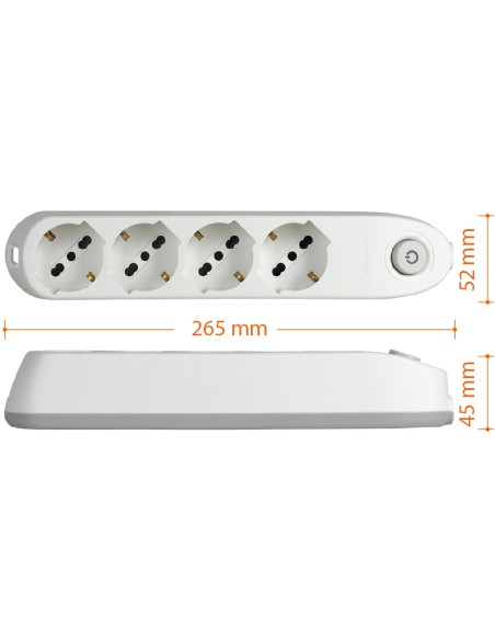MATERIALE ELETTRICO: vendita online bticino Poker prolunghe e multiple 1,5 m 4 presa(e) AC Interno Bianco in offerta