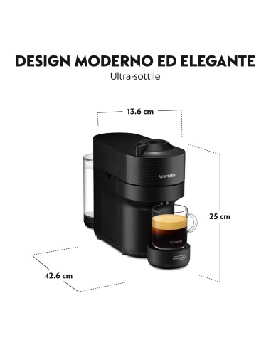 MACCHINE CAFFE' ESPRESSO: vendita online DE LONGHI ENV90.B MACCHINA CAFFE' NESPRESSO VERTUO NERA in offerta