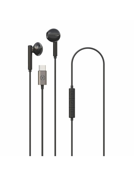 AURICOLARI E VIVAVOCE: vendita online Celly UP1100TYPEC Cuffie Cablato In-ear Musica e Chiamate USB tipo-C Nero in offerta