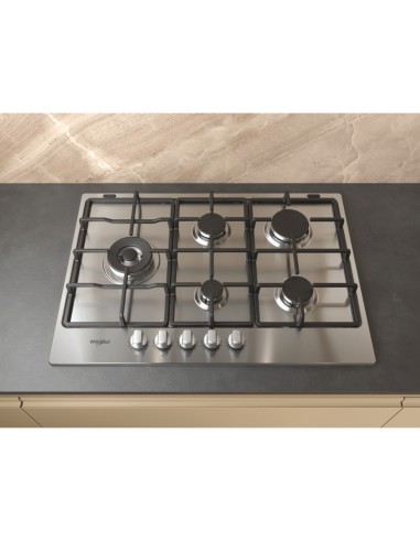 PIANI COTTURA A GAS: vendita online Whirlpool TGML 761 IX R Stainless steel Da incasso 73 cm Gas 5 Fornello(i) in offerta