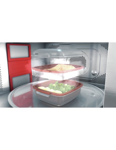 MICROONDE: vendita online Whirlpool MWSC 9133 SX Superficie piana Microonde combinato 33 L 1000 W Nero, Stainless steel in of...