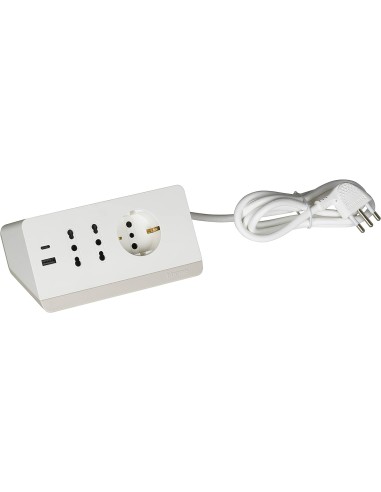 MATERIALE ELETTRICO: vendita online bticino S3711DBU prolunghe e multiple 2 m 3 presa(e) AC Interno Bianco in offerta