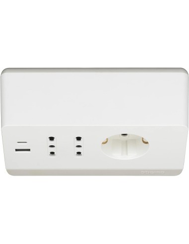 MATERIALE ELETTRICO: vendita online bticino S3711DBU prolunghe e multiple 2 m 3 presa(e) AC Interno Bianco in offerta